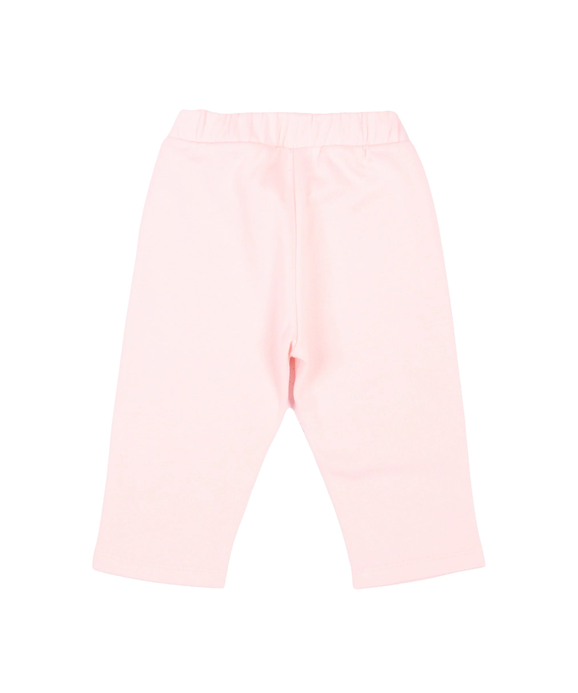 Moschino Kids Pantaloni Rosa in Felpa con Stampa Teddy Bear e Logo per Neonate