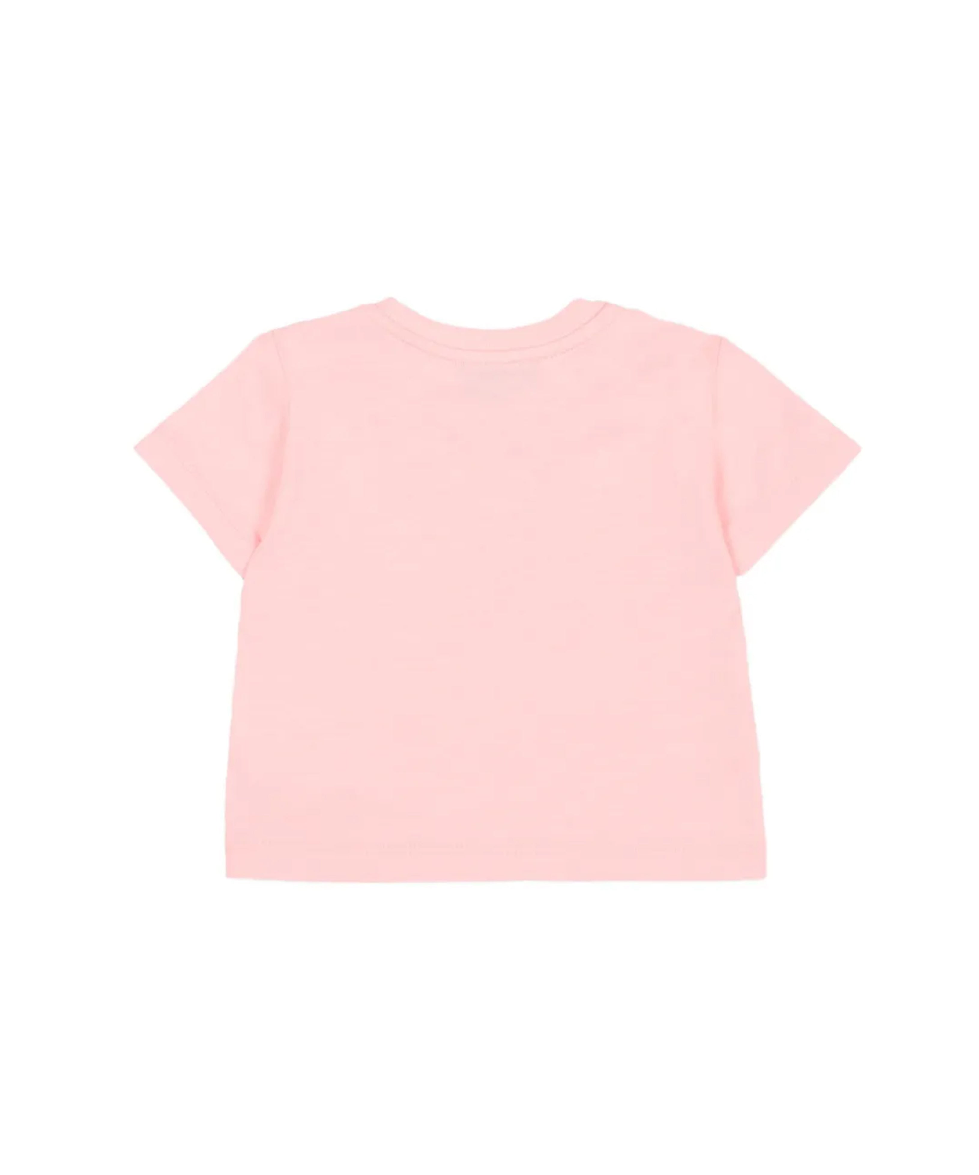 Moschino Kids T-Shirt Rosa con Logo Teddy Bear per Neonate