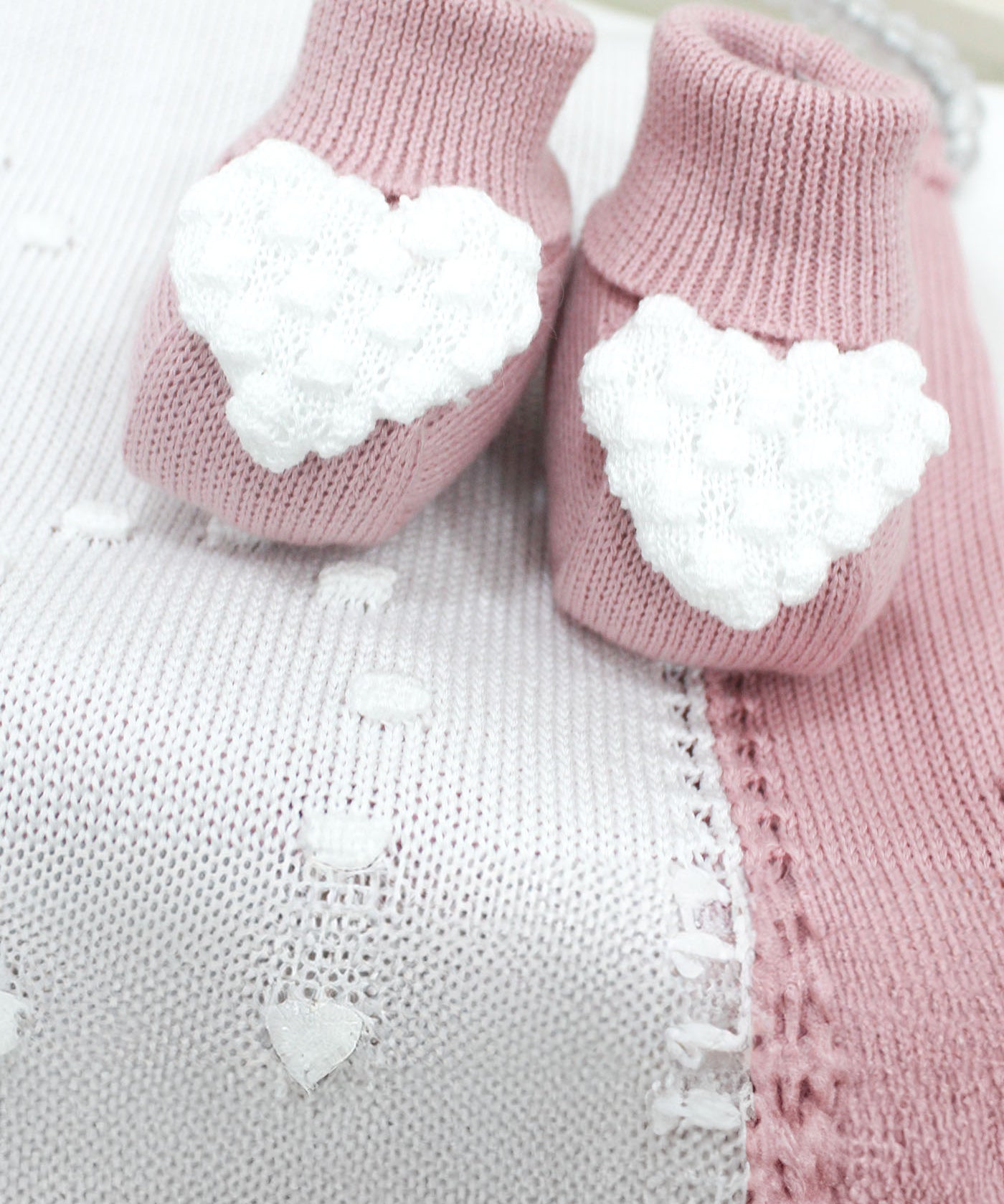 Marlù Scarpine Rosa con Ricamo Cuore per Neonate