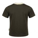 Yes London Kids T-Shirt Verde Scuro con Colletto Ricamato per Bambini