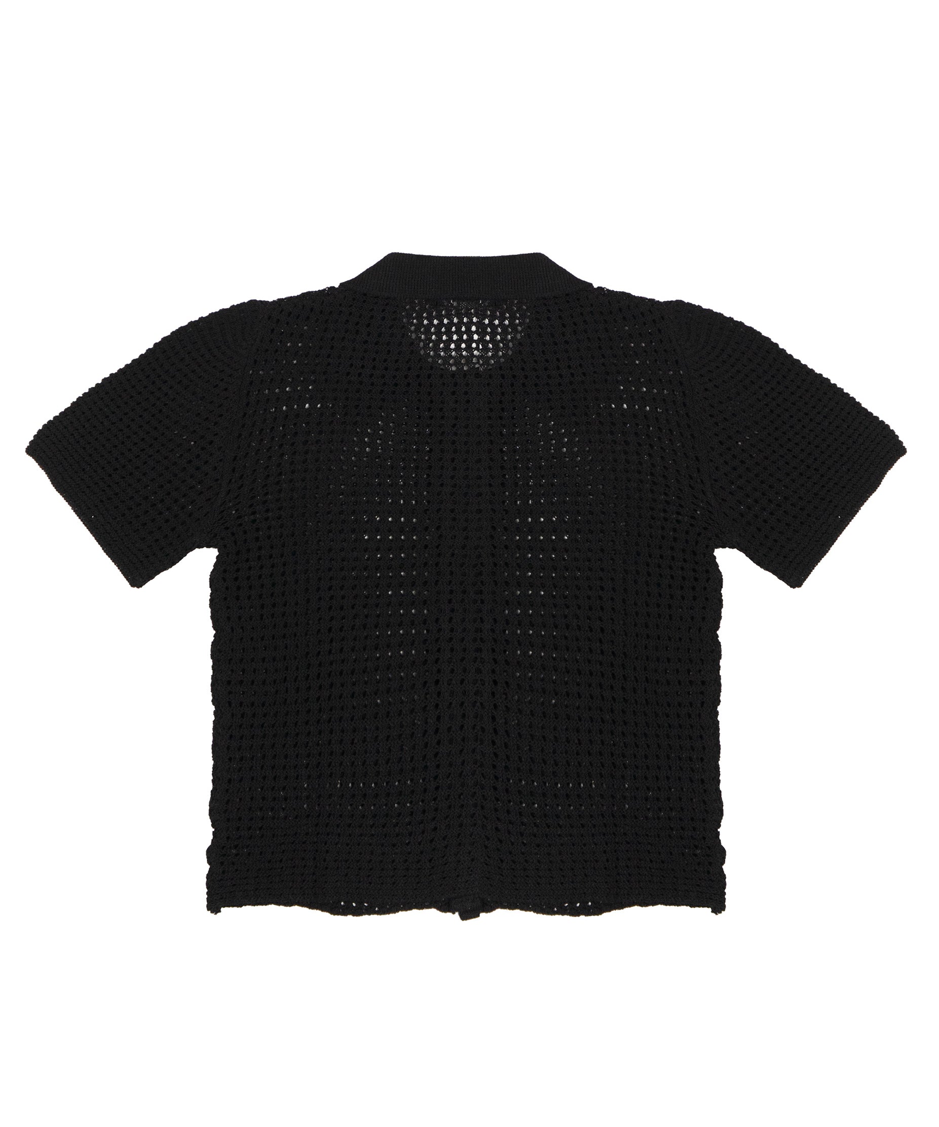 I'M Brian Kids Polo Camicia Traforata Nera per Bambini