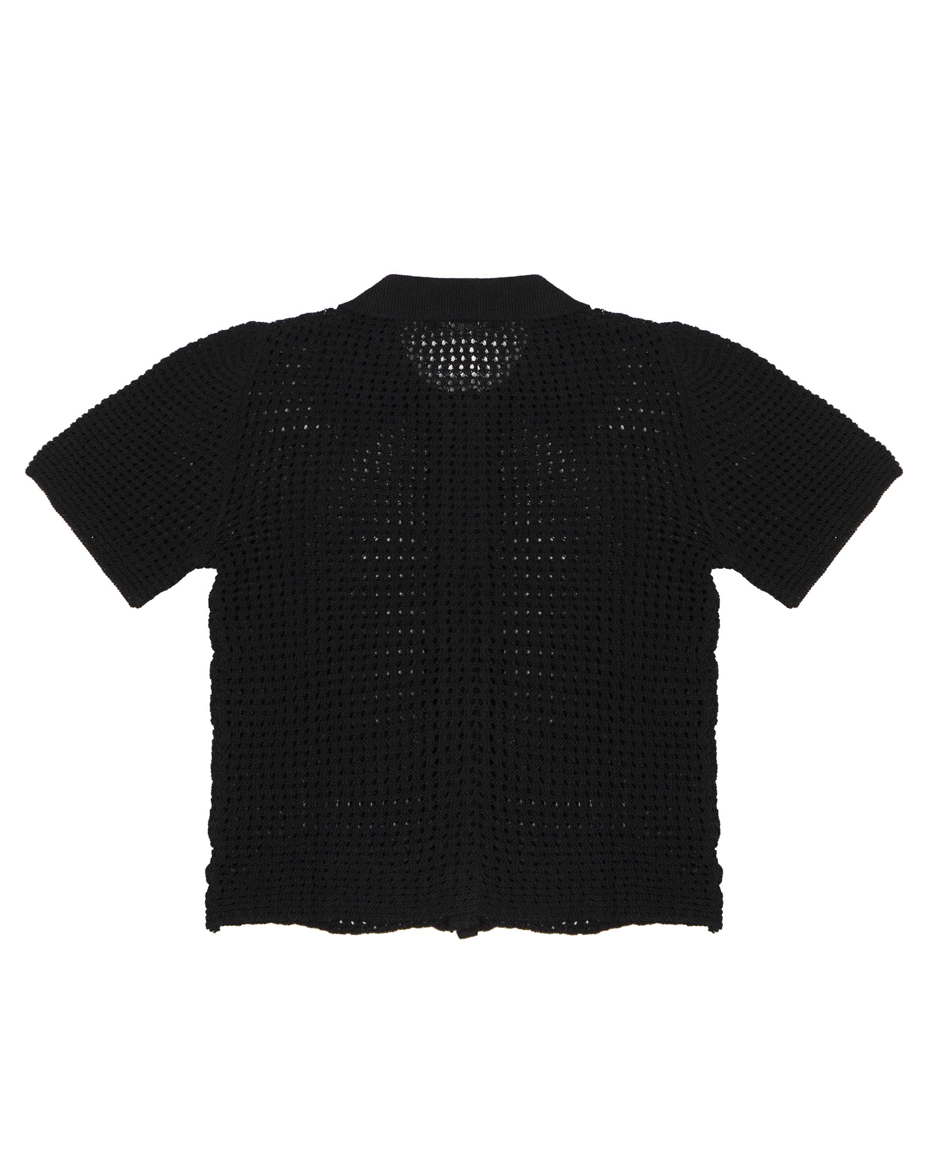I'M Brian Kids Polo Camicia Traforata Nera per Bambini