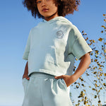Michael Kors Kids Felpa Verde Acqua con Logo per Bambine