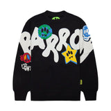 Barrow Kids Felpa Nera con Stampa Logo per Bambini