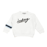 Iceberg Kids Felpa Bianca con Logo per Neonati