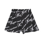 MSGM Kids Bermuda Nero con Stampa Logo All-over Florence Kids 