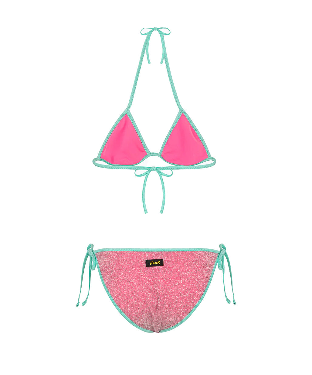F**K Kids Costume a Triangolo Viola e Rosa per Bambine