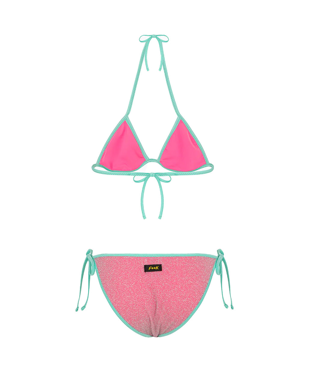 F**K Kids Costume a Triangolo Viola e Rosa per Bambine