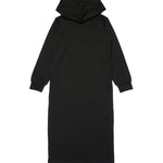 Diesel Kids Abito con Cappuccio in Felpa Nero per Bambine (retro)
