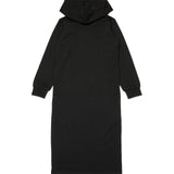 Diesel Kids Abito con Cappuccio in Felpa Nero per Bambine (retro)