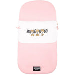 Moschino Kids Sacco Nanna Rosa con Logo Teddy Bear per Neonate