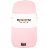 Moschino Kids Sacco Nanna Rosa con Logo Teddy Bear per Neonate