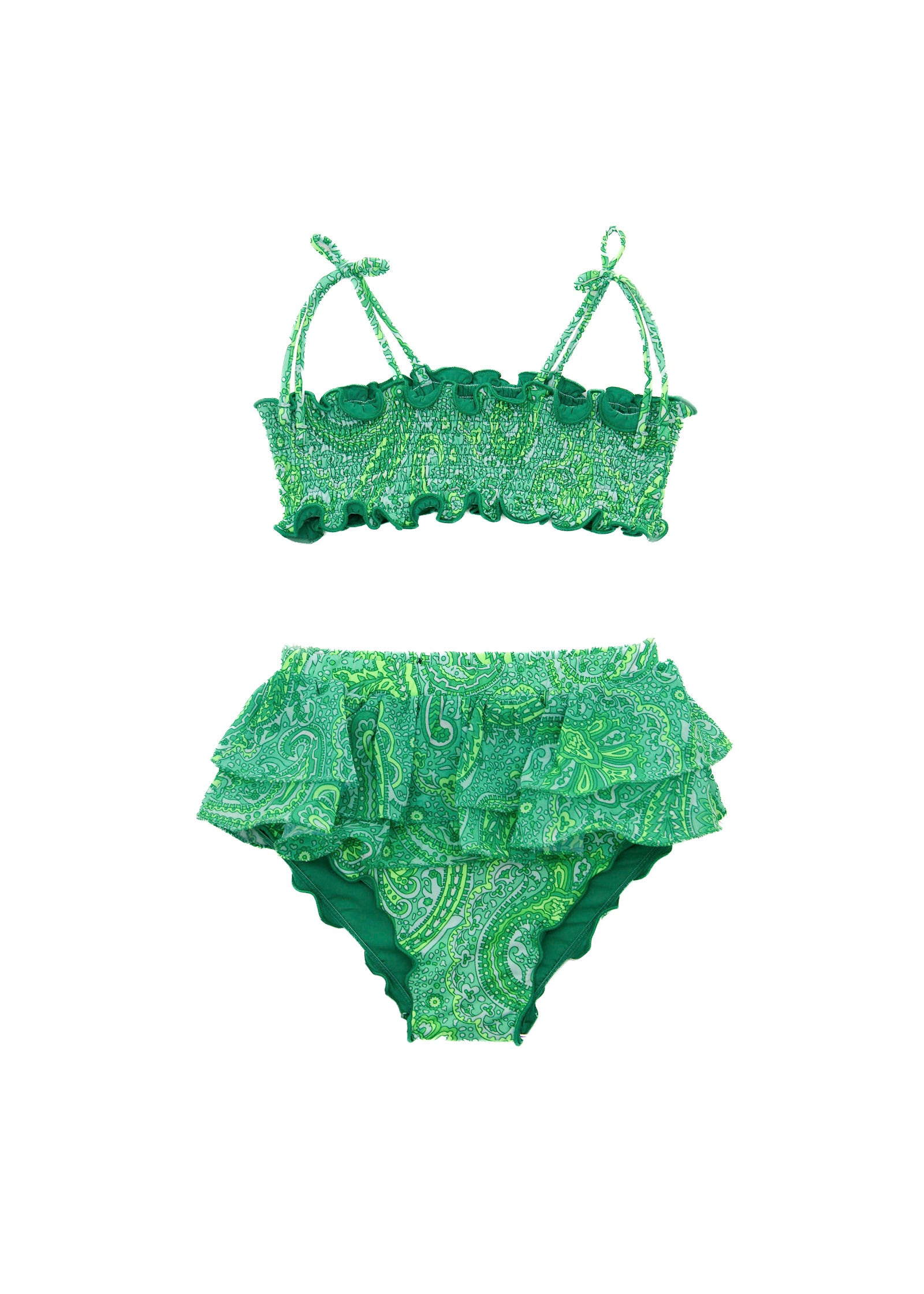 EffeK Costume Bikini a Fascia Fantasia Verde