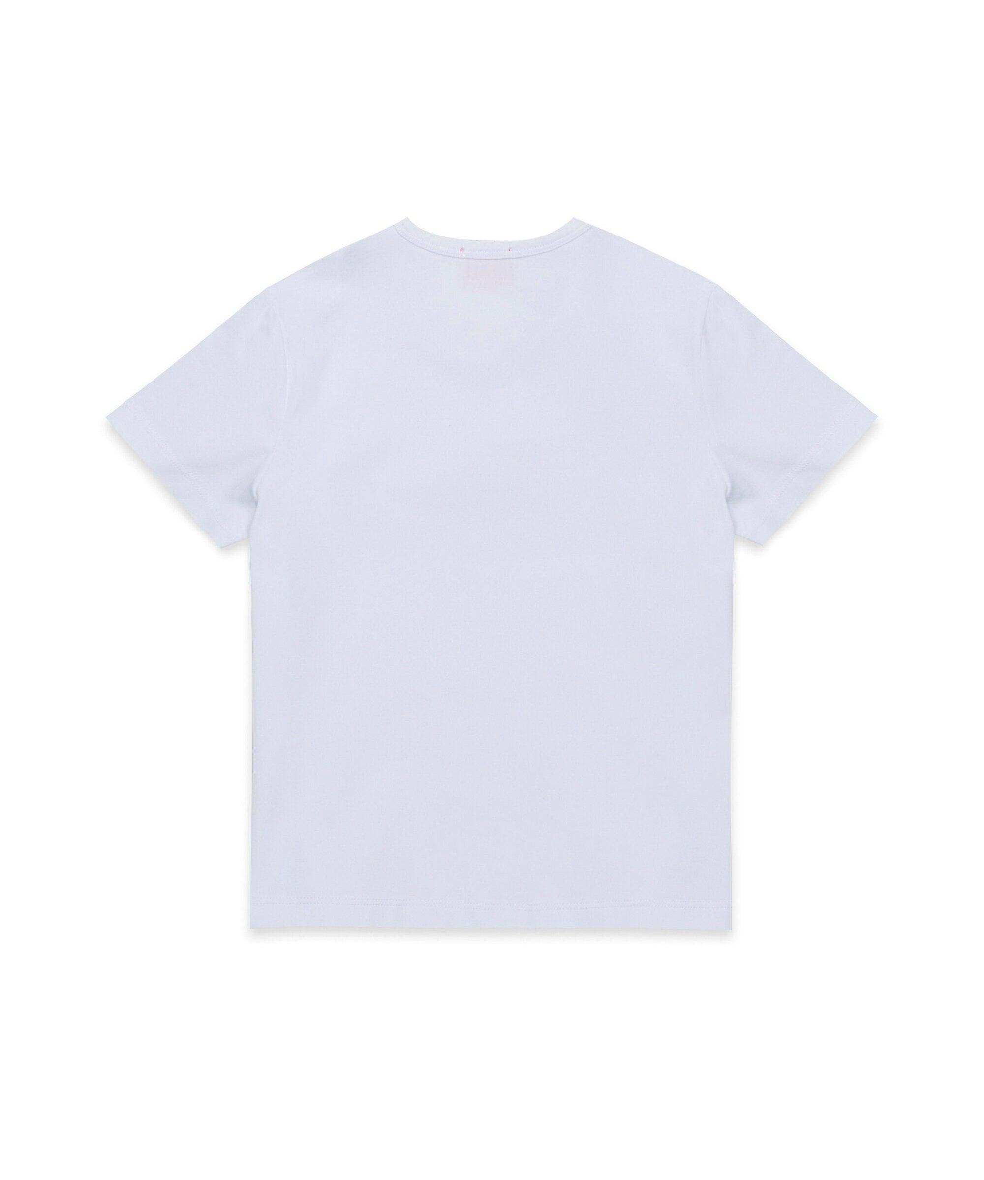 Diesel Kids T-shirt Bianca con Ricamo Oval D per Bambine (retro)