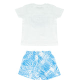 Msgm Kids Completo 2pz Bianco/Azzurro a Fantasia per Neonati