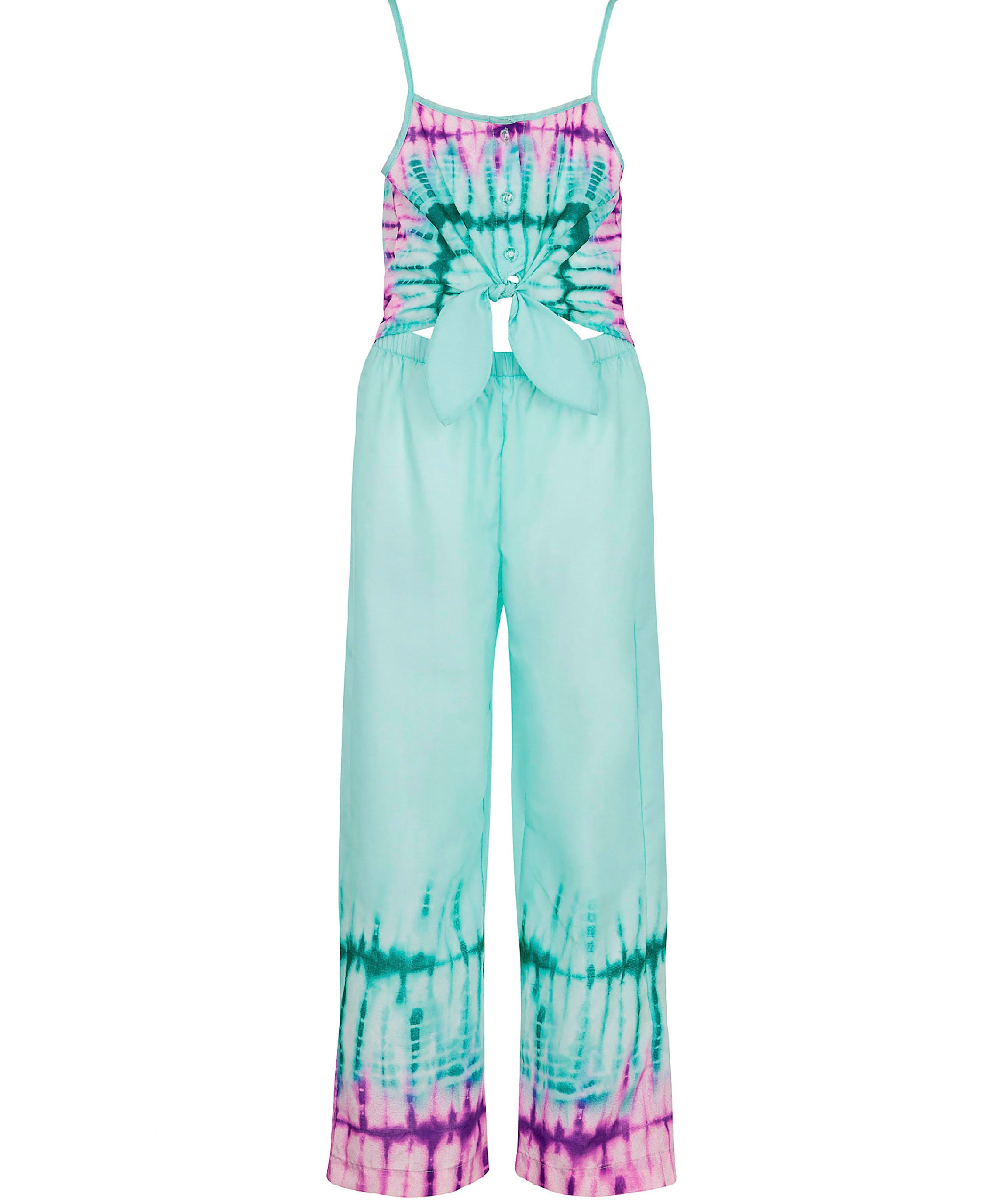 Effek Copricostume Tuta Fantasia Verde Tiffany/Viola per Bambine