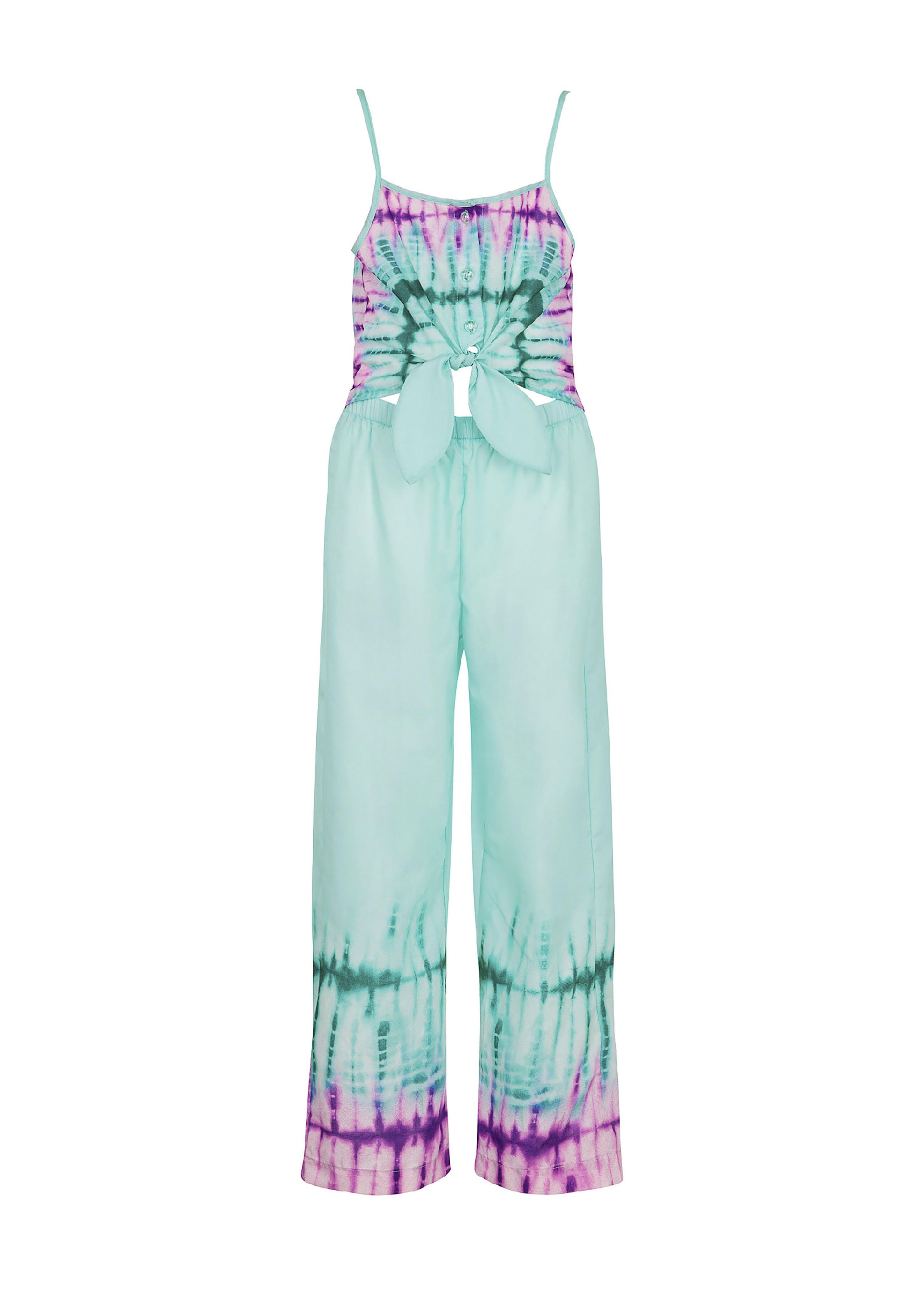 Effek Copricostume Tuta Fantasia Verde Tiffany/Viola per Bambine