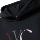 Calvin Klein Kids Felpa Nera con Cappuccio e Stampa Logo a Contrasto per Bambini