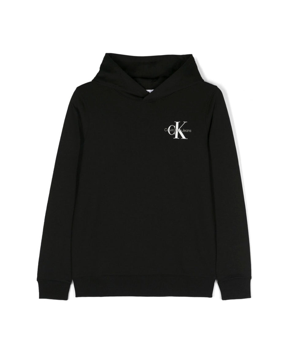 Calvin Klein Kids Felpa Nera con Cappuccio per Bambini
