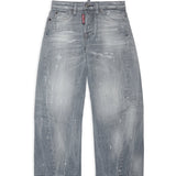 Dsquared2 Kids Pantalone in Denim Grigio per Bambine