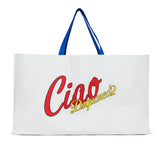 Dsquared2 Kids Borsa Bianca Double-Face con Stampa Logo e Fantasia Interna Unisex