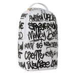 Sprayground Kids Zaino Think On It Bianco con Stampa Graffiti Neri