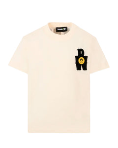 Barrow Kids T-Shirt Crema Stampa Teddy Retro per Bambini