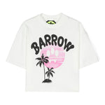 Barrow Kids T-Shirt Bianca con Stampa Logo per Bambine