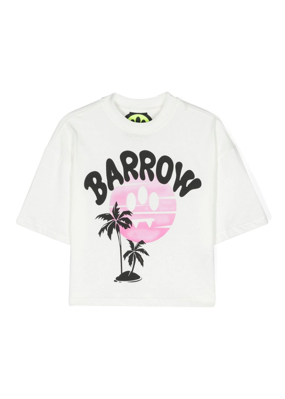 Barrow Kids T-Shirt Bianca con Stampa Logo per Bambine