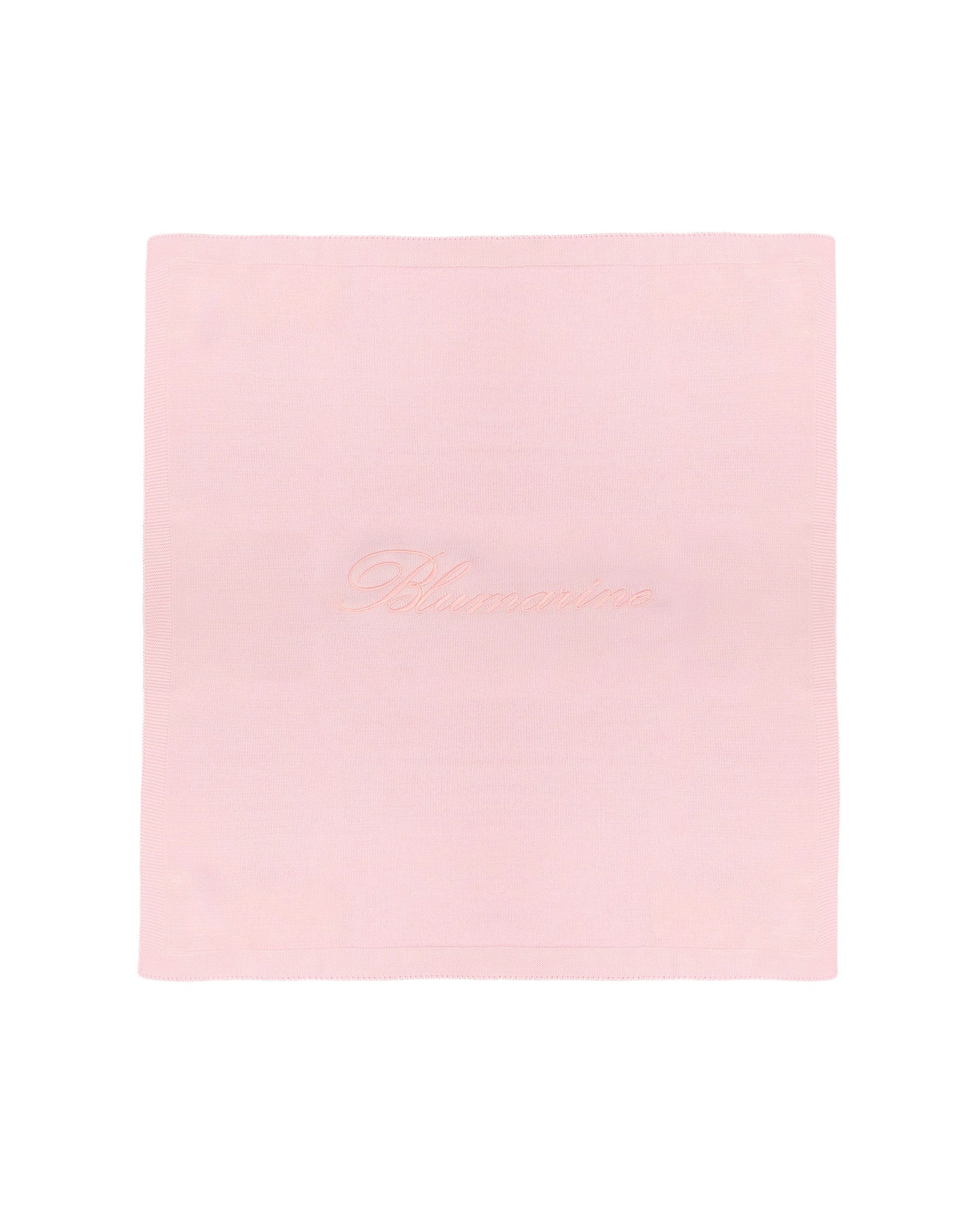 Blumarine Kids Coperta Culla Rosa con Logo Ricamato per Neonate