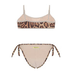 4Giveness Kids Costume Due Pezzi Leopardato per Bambine
