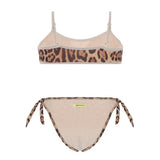 4Giveness Kids Costume Due Pezzi Leopardato per Bambine
