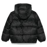 Moschino Kids Giubbino Nero con Logo Jacquard per Bambini (retro)
