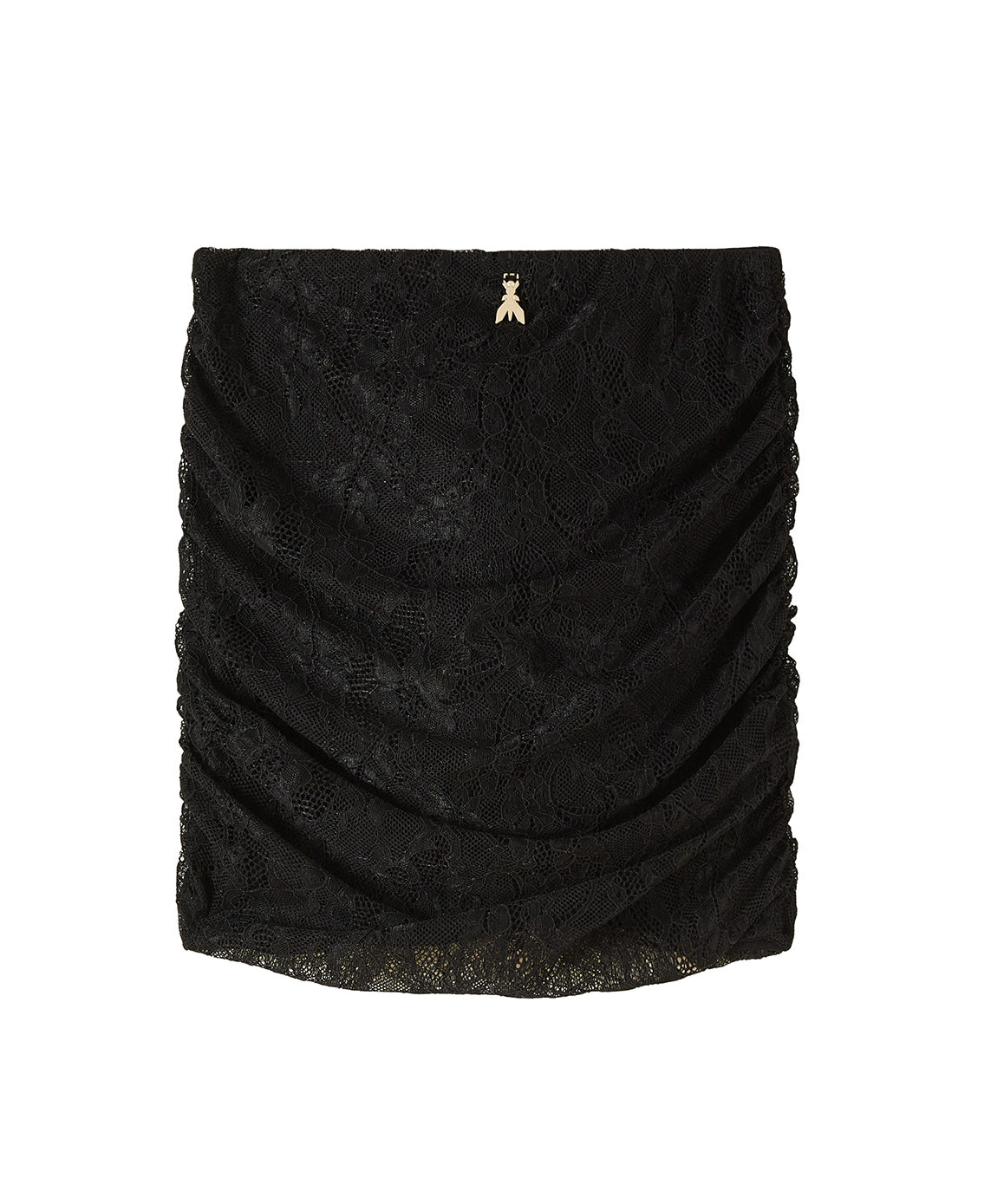 Patrizia Pepe Kids Gonna Nero in Pizzo con Rouches per Bambine