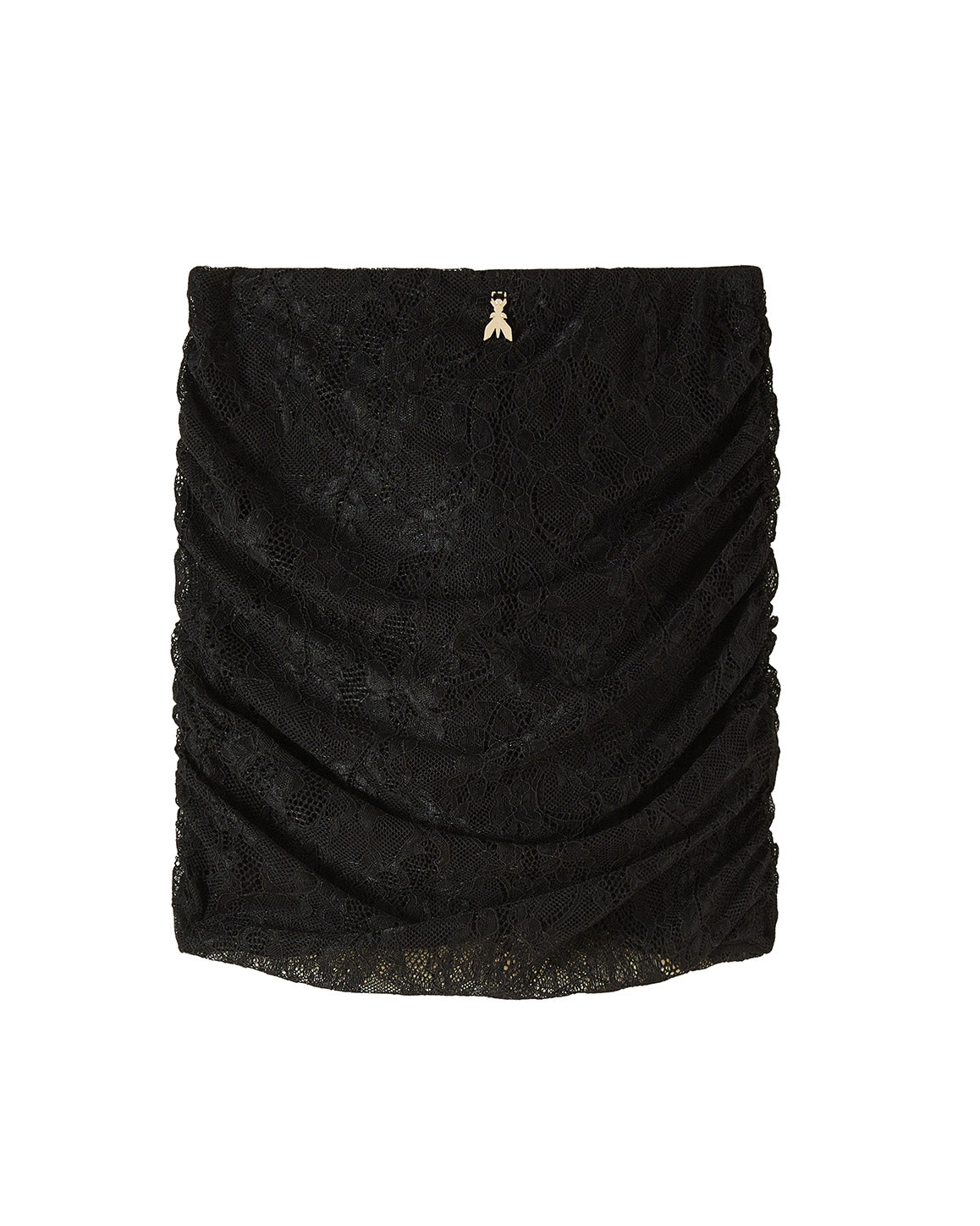 Patrizia Pepe Kids Gonna Nero in Pizzo con Rouches per Bambine
