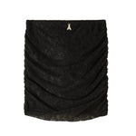 Patrizia Pepe Kids Gonna Nero in Pizzo con Rouches per Bambine