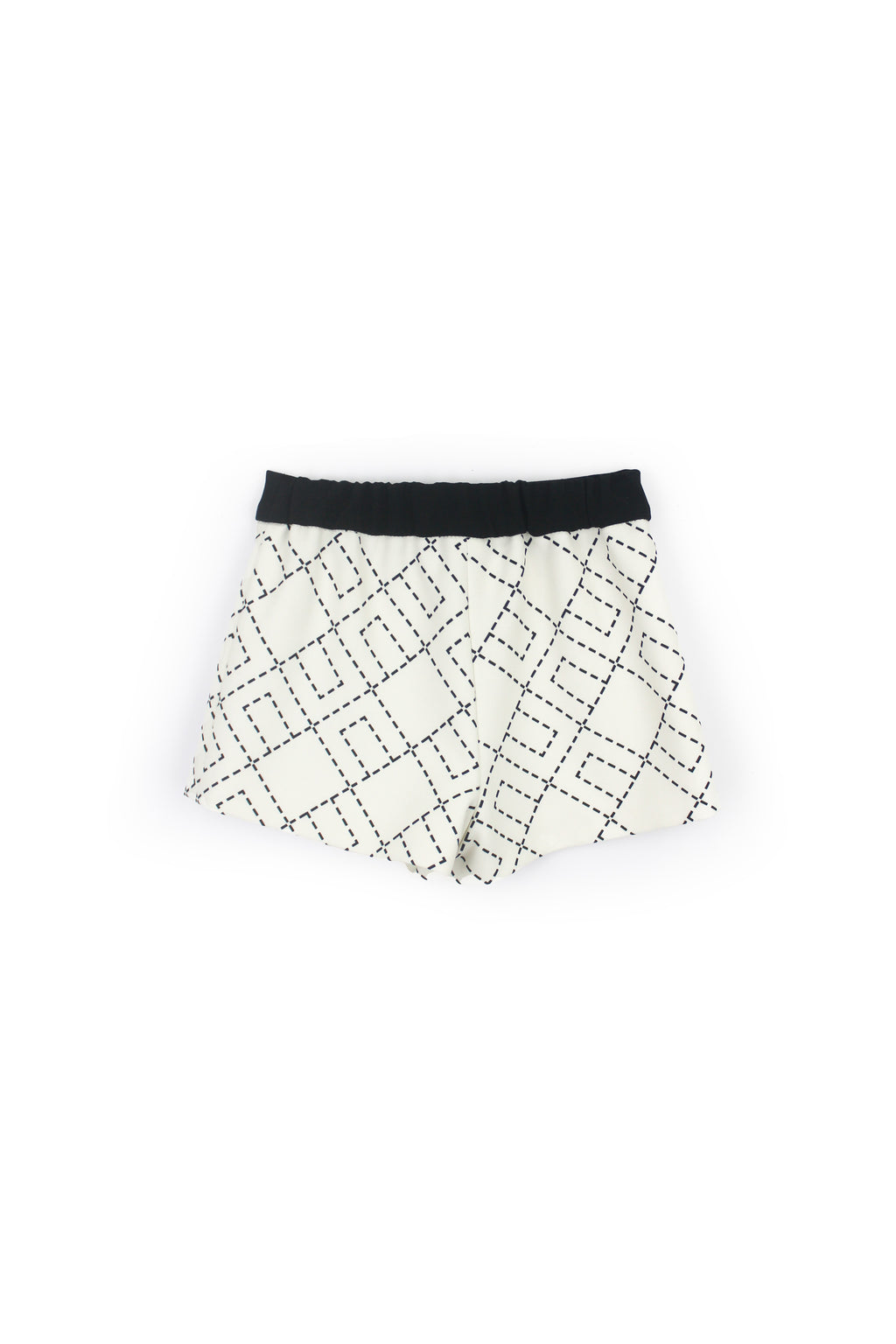 Elisabetta Franchi La Mia Bambina Shorts Panna con Logo Geometrico per Neonate