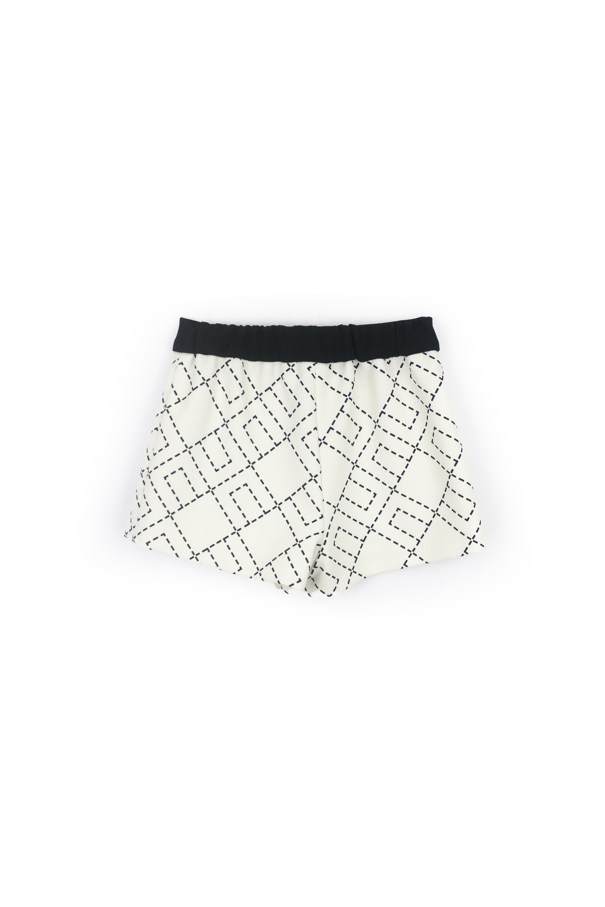 Elisabetta Franchi La Mia Bambina Shorts Panna con Logo Geometrico per Neonate