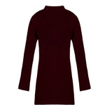 Twinset Kids Abito Lungo Bordeaux con Logo per Bambine