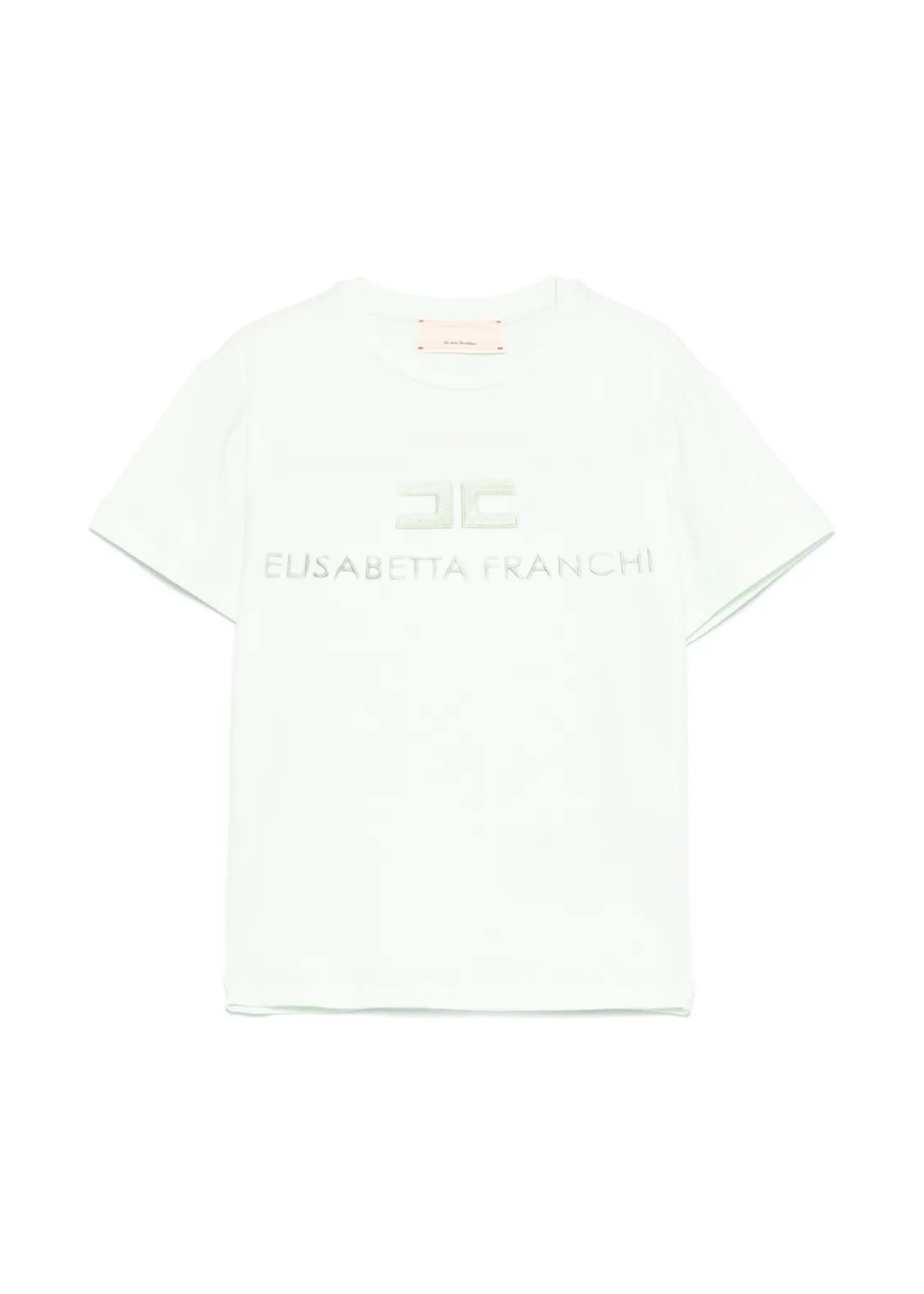 Elisabetta Franchi La Mia Bambina T-shirt Menta con Logo per Bambine