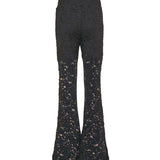 MSGM Kids Leggins in Pizzo Nero per Bambine
