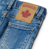 Dsquared2 Kids Jeans Blu con Lavaggio "Vernice" per Neonati