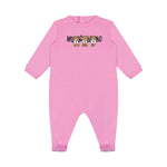 Moschino Kids Tutina Rosa con Stampa Teddy Bear per Neonate