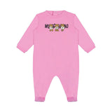Moschino Kids Tutina Rosa con Stampa Teddy Bear per Neonate