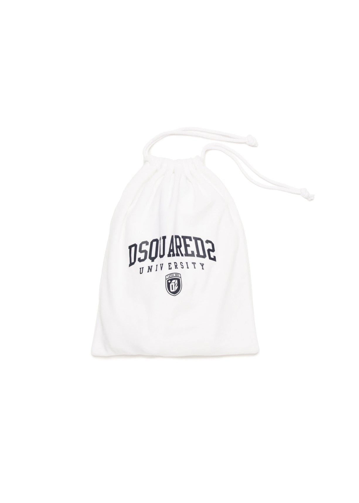 Dsquared2 Kids Tutina Bianca in Ciniglia con Stampa Logo