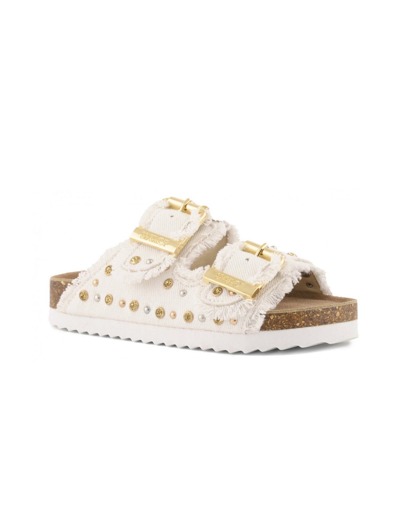 Colors of California Kids Sandalo Denim Panna con Strass per Bambine