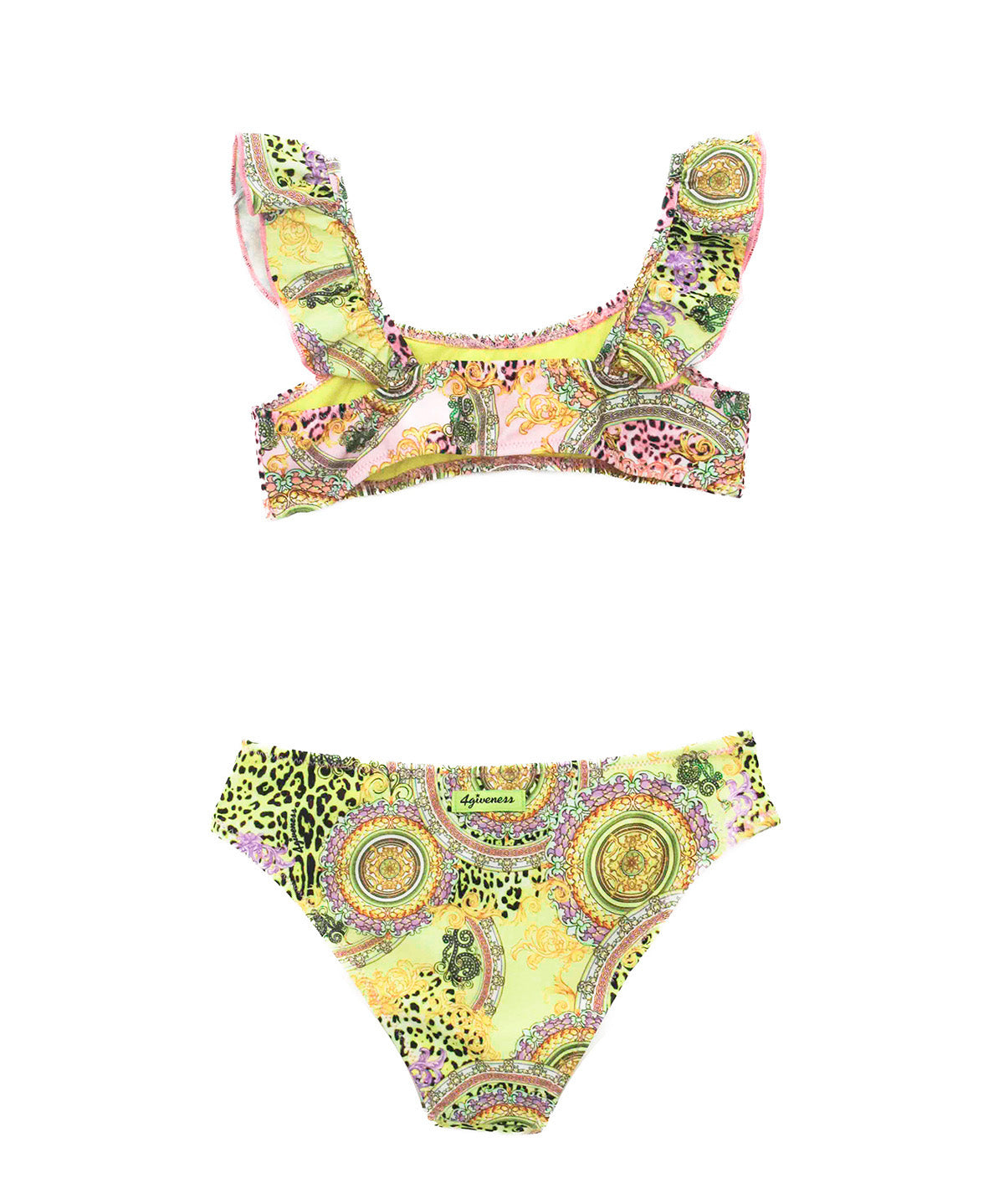 4GIVENESS Costume Bikini a Fascia Fantasia Capri per Bambine