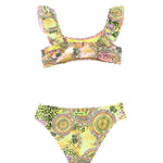 4GIVENESS Costume Bikini a Fascia Fantasia Capri per Bambine