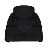 Barrow Kids Giubbotto Imbottito Nero Unisex con Cappuccio e Orsetto Rimovibile per Bambini