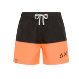 Sun68 Kids Costume Boxer Nero/Arancione per Bambini (fronte)